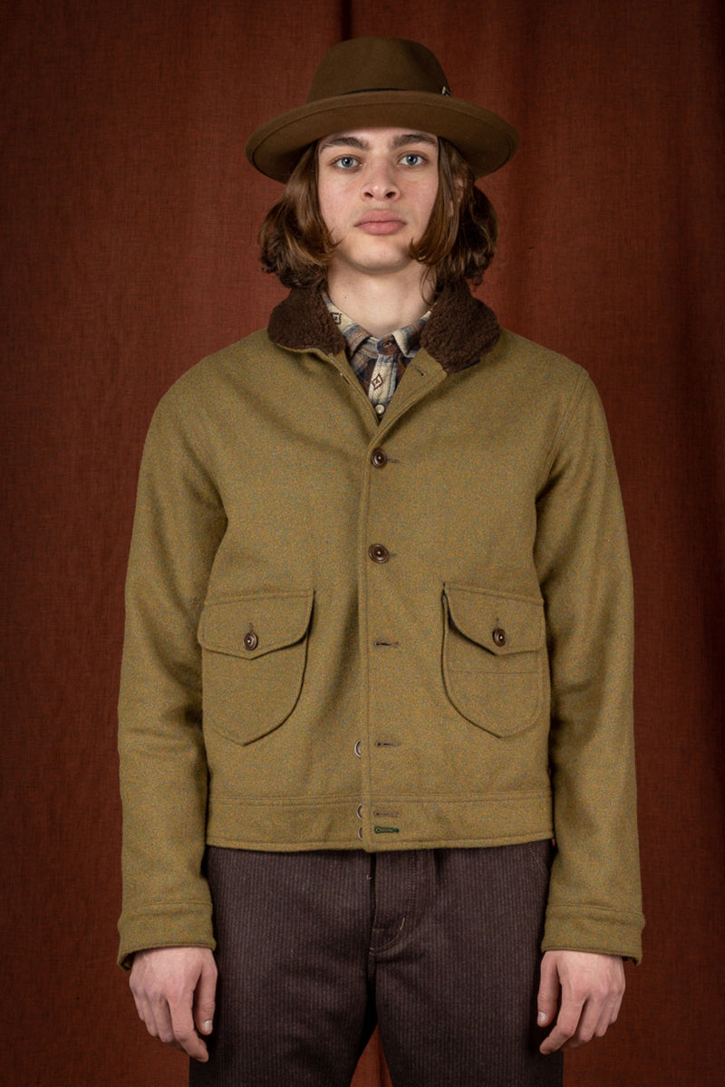 Scarti Lab - 707F / SE430 Melton Wool Shawl Collar Jacket in Army – The  Rugged Society