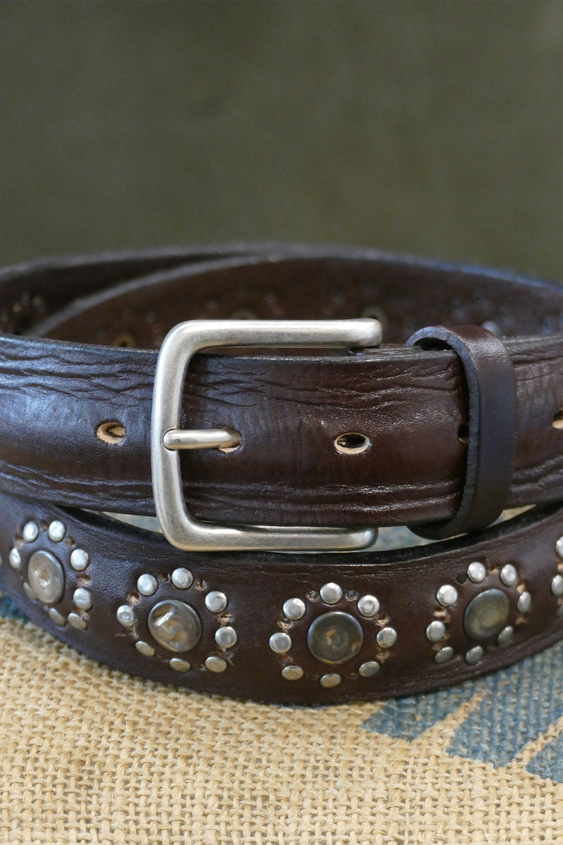 Alberto Luti - Type 3003/35 Revolver Leather Belt in Dark Brown