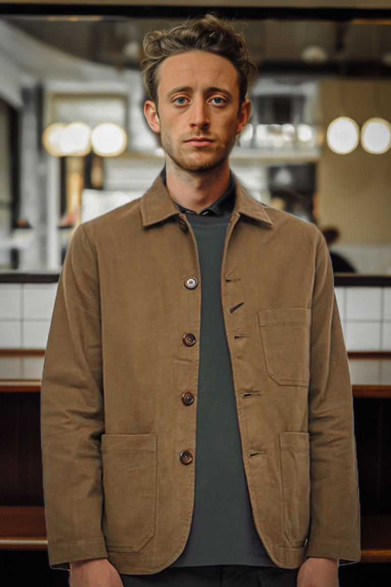 Universal works bakers sale jacket olive