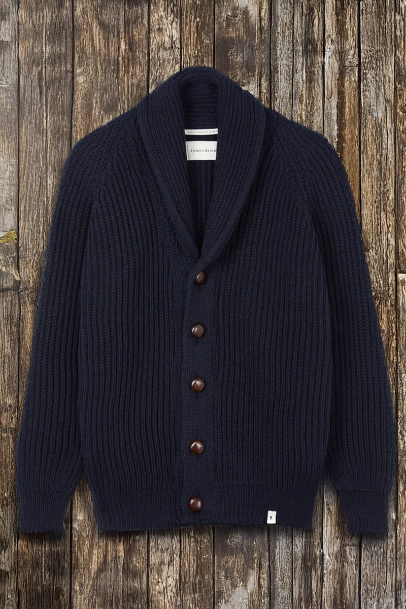Peregrine - Wilkinson Cardigan in Navy – The Rugged Society