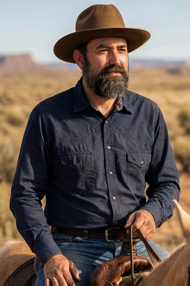 Scarti Lab - 303 SB317 Indigo Western Shirt – The Rugged Society