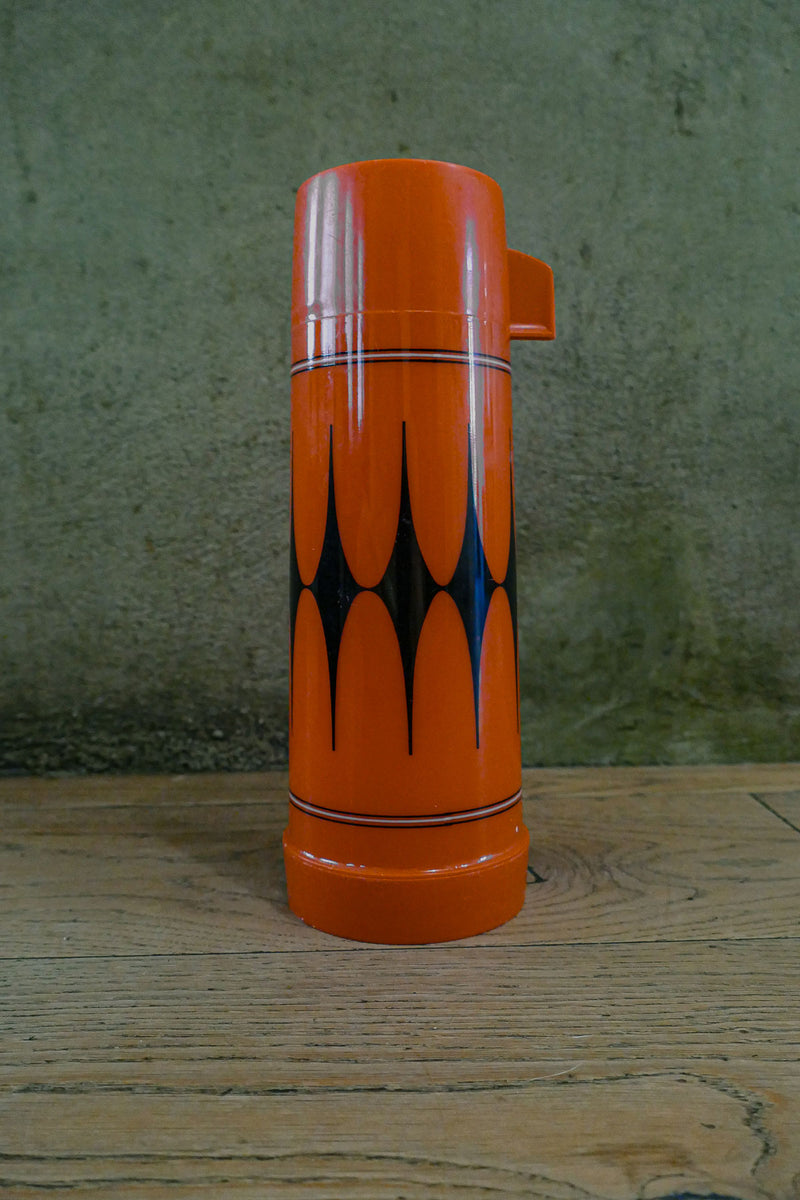 Vintage Aladdin Pint Red Thermos With Rubber Seal Stopper Vacuum Bottle  Wide