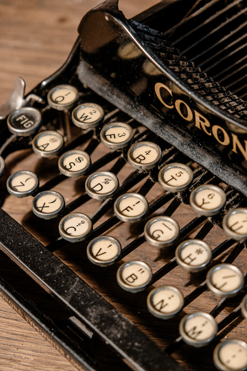 Vintage 1922 Folding Corona 3 Portable Typewriter & Case-V/Nice