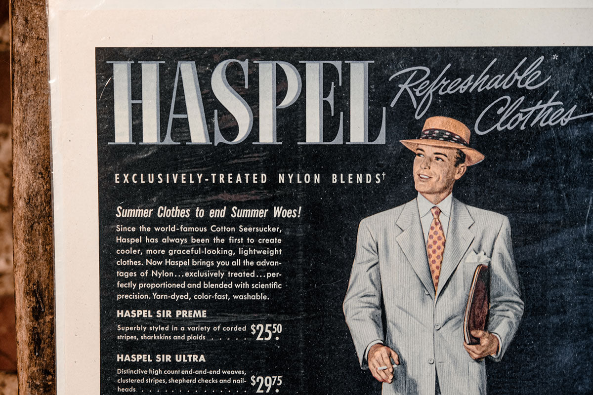 1950 HASPEL Clothes Original Magazine Ad - New Orleans