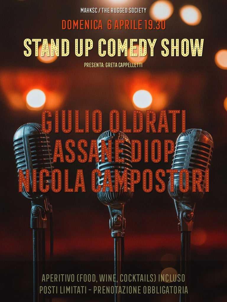 Domenica 6 Aprile 19.30: Stand Up Comedy Show