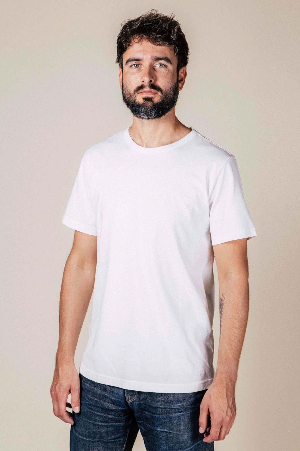 Benzak -   BT-2P TWO-PACK TEE 220 gsm off white compact jersey