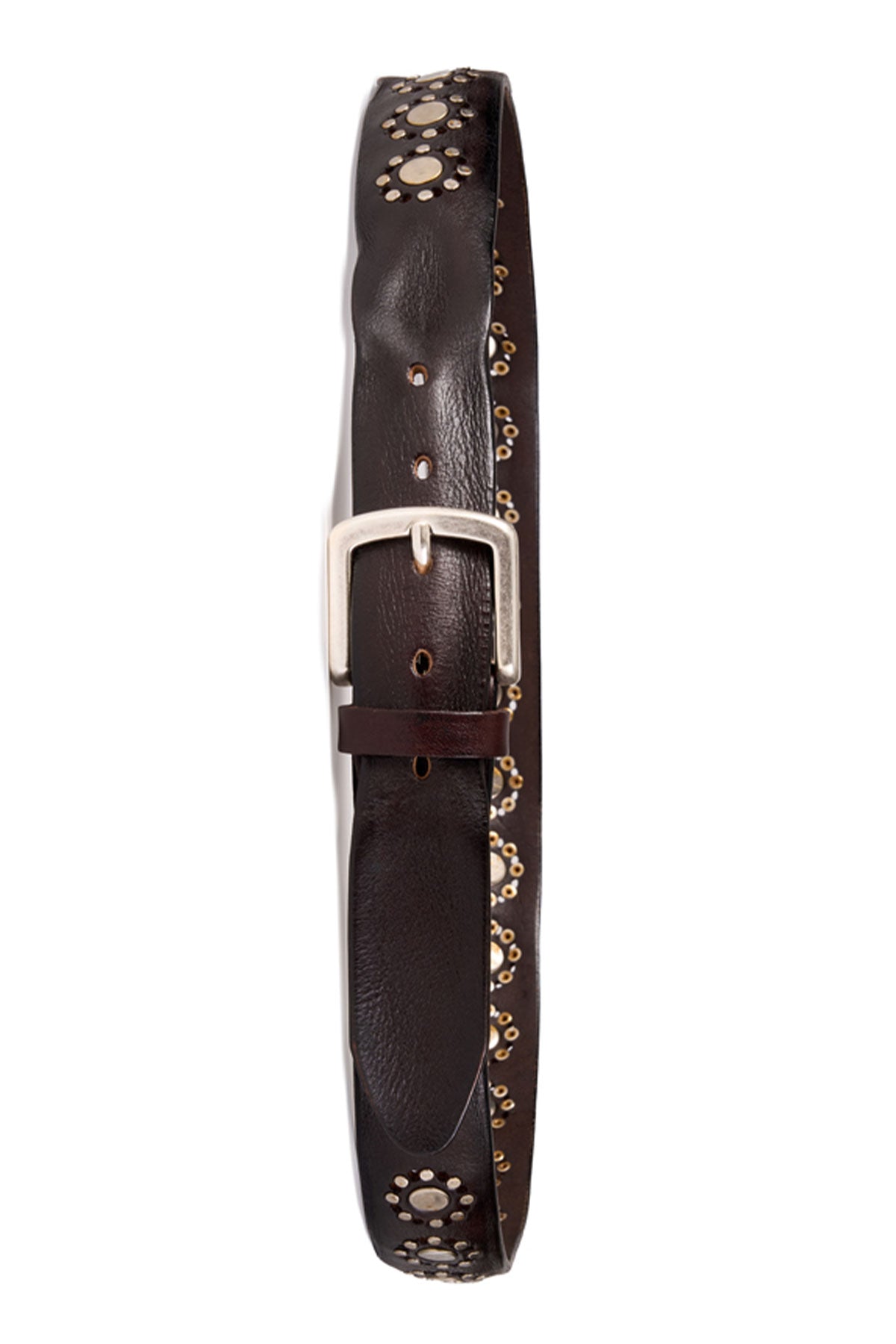 Alberto Luti - Type 3003/35 Revolver Leather Belt in Dark Brown