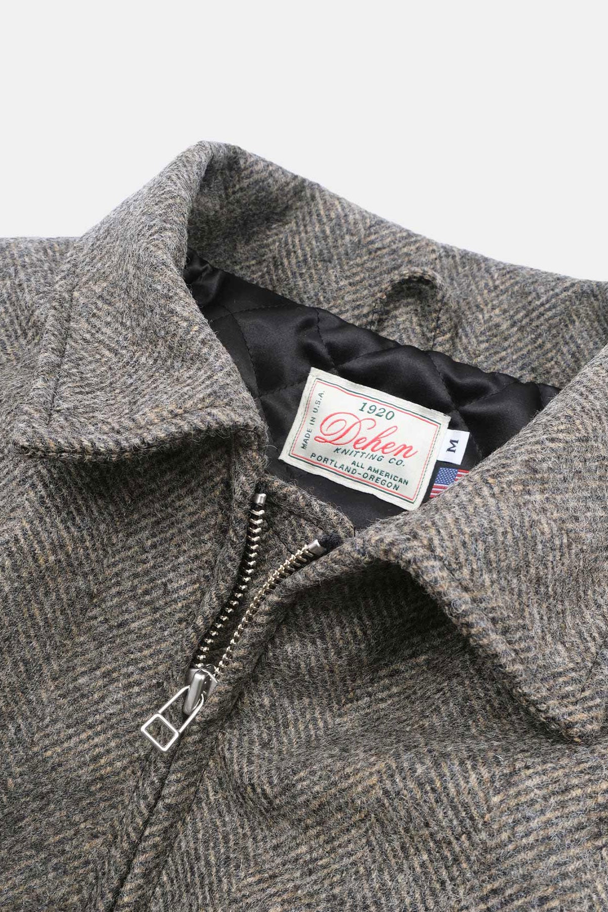 Dehen1920 - Cargo Carrier Jacket in Warm Charcoal Herringbone Wool