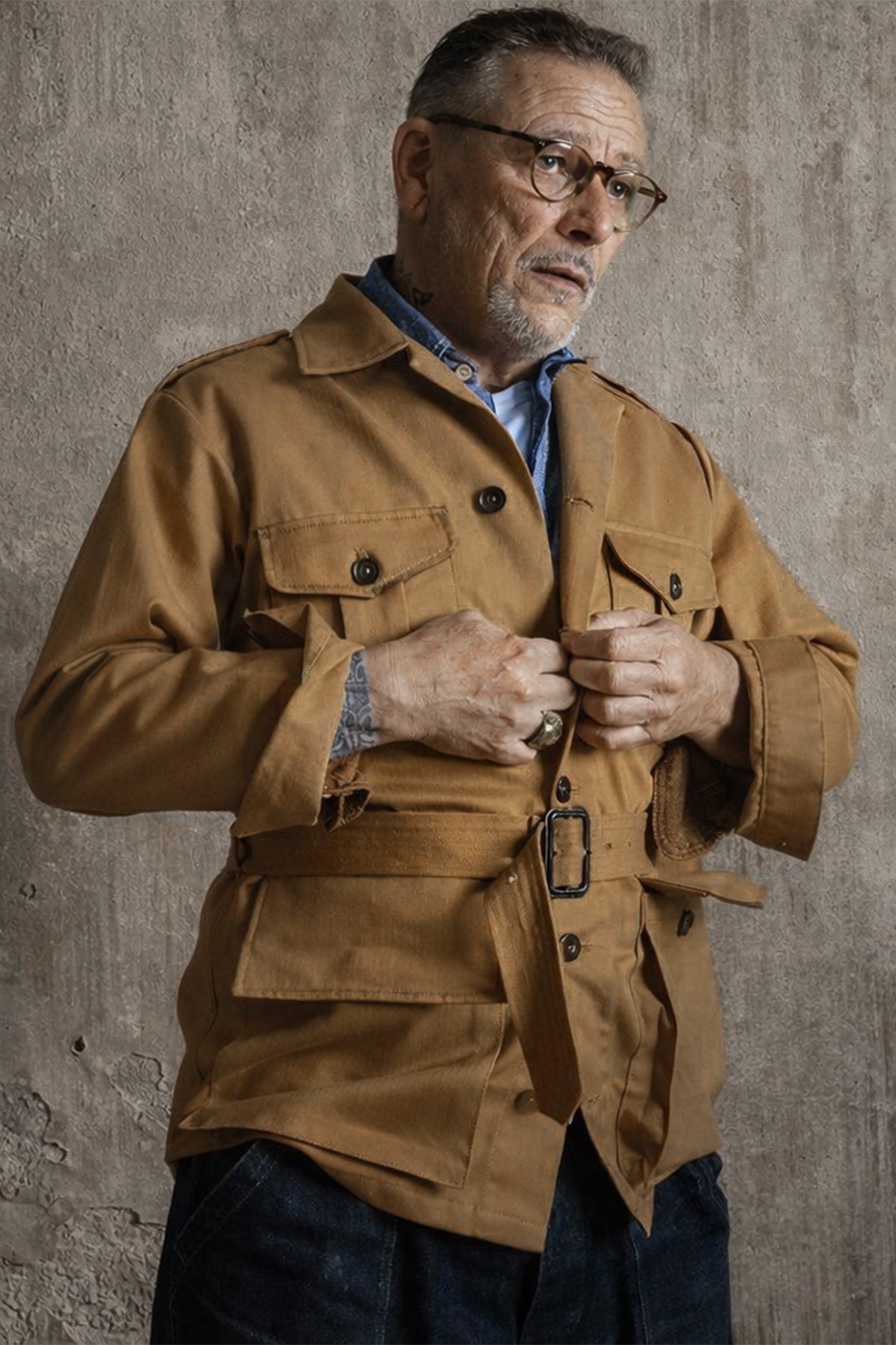 Fleurs de Bagne - La Saharienne HBT Jacket - Camel – The Rugged Society