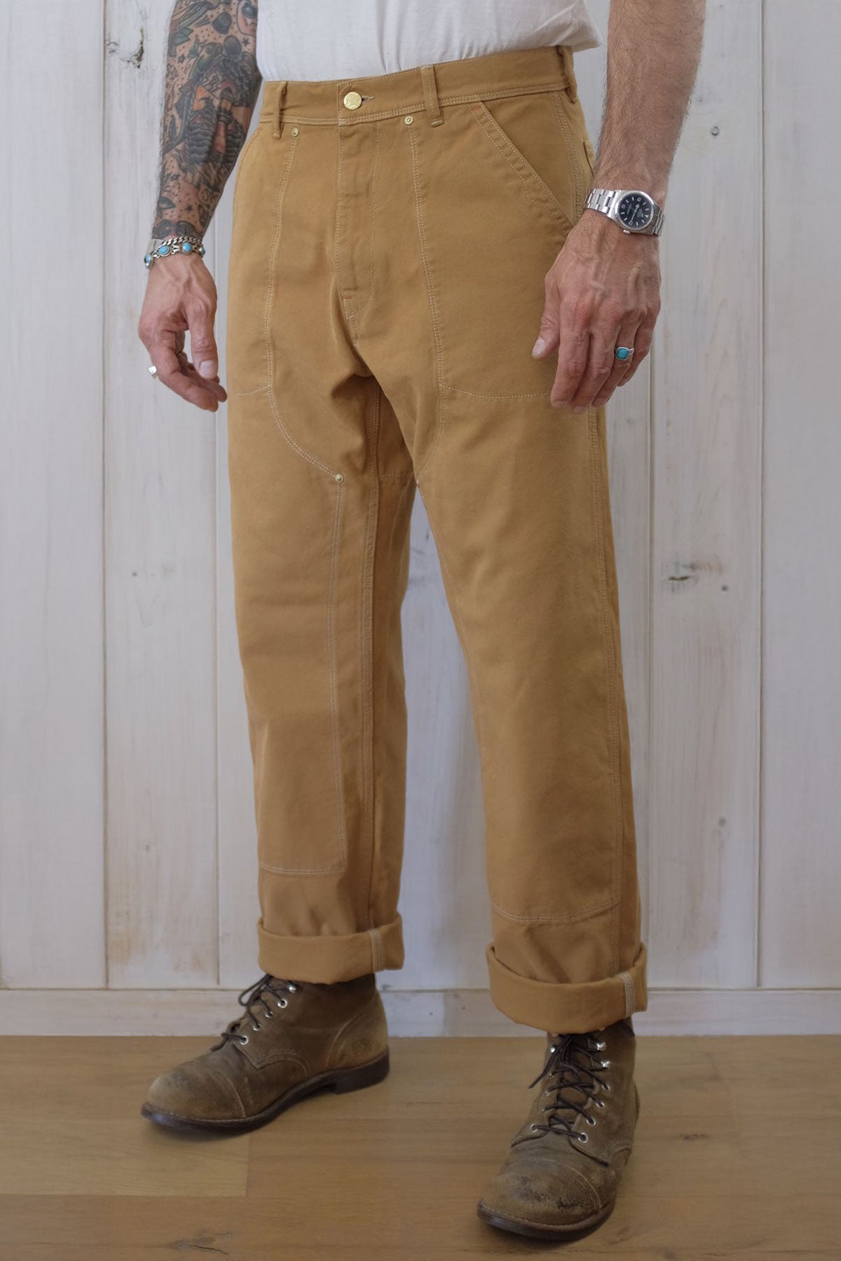 Hen's Teeth - HTM-C1 Work Pants in Beige Canvas