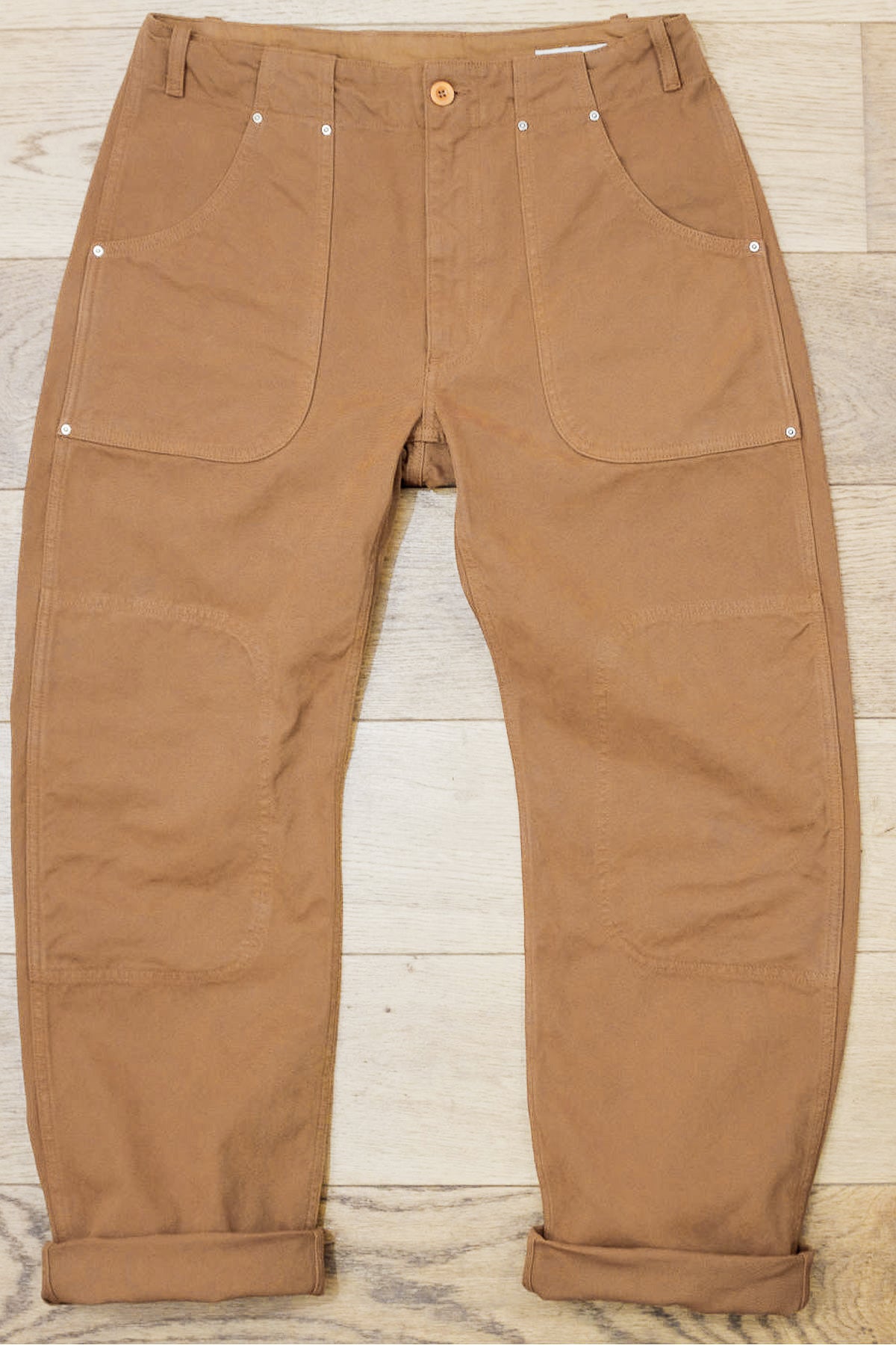 Hen's Teeth - Fatigue Canvas Pants in Beige