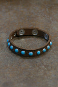 Alberto Luti - Turquoise Dots Suede Bracelet