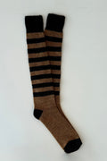 Heritage9.1 - Alpaca Knee Long Sock - Mustard with black Stripe