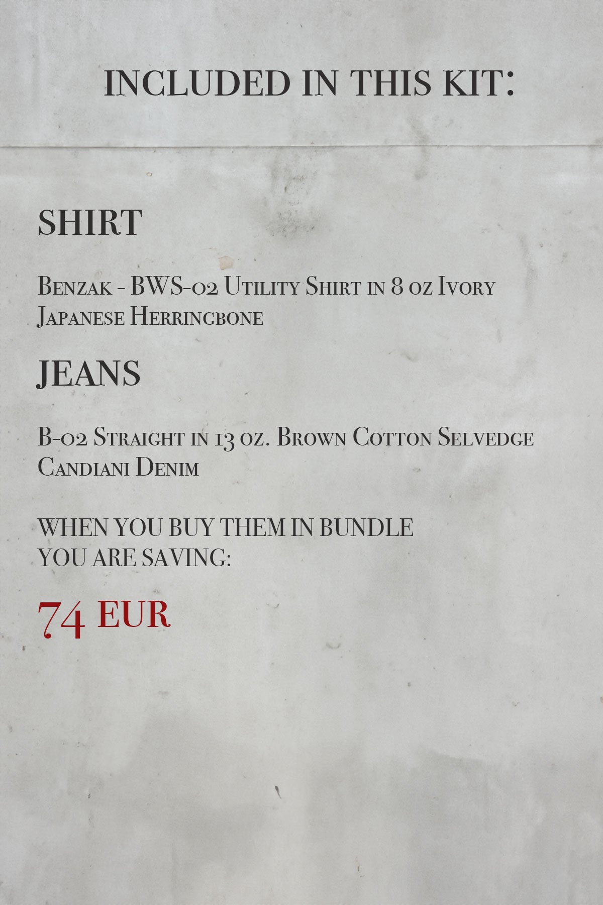 Benzak Workwear Kit ( Shirt + Jeans)