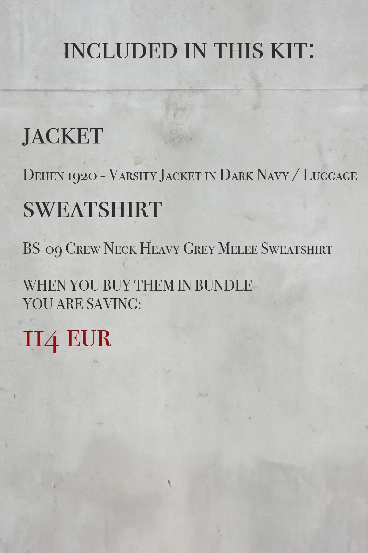 Varsity Kit ( Dehen Jacket + Benzak Sweatshirt )