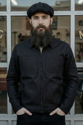 Bleu Blaton - Short Mechanic Worker Jacket in Black