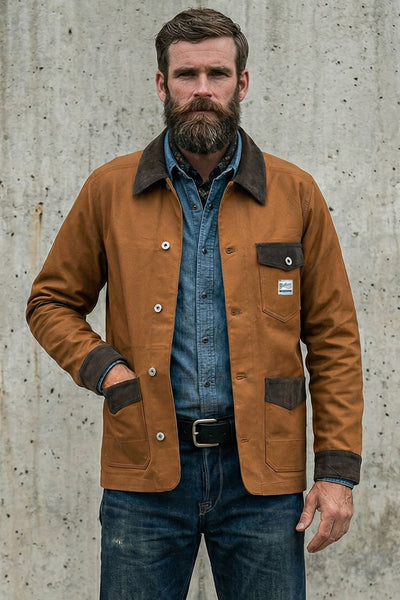 Blue Blanket - J11 IT23 Italian Duck Canvas Worker Jacket Made in