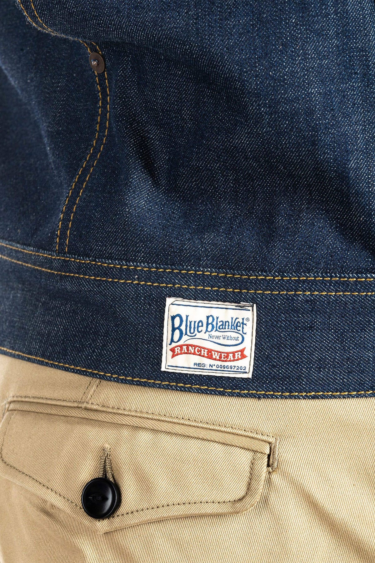 Blue Blanket - J36 IT40 Corduroy Collar 12 oz. Denim Jacket in pure indigo