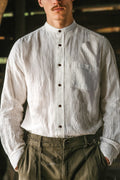 Pike Brothers - 1923 Buccanoy Linen Shirt (Blue / White)
