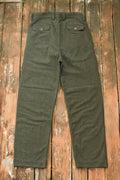 Captain Santors - Wool Cotton Blend Legionario Trousers in green with rust stripes