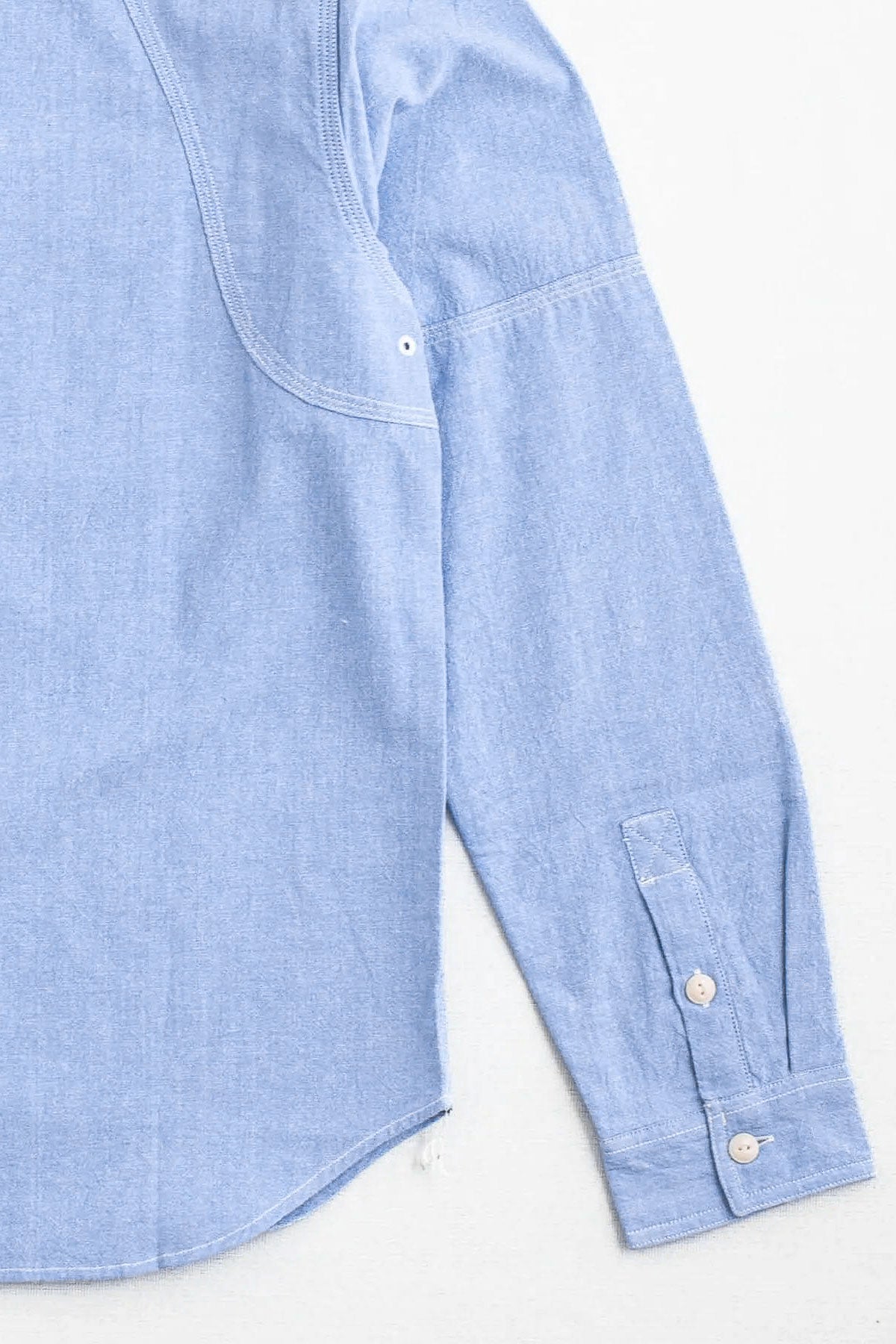 Dubbleware - Brockton Reinforced Chambray Work Shirt in Light Blue