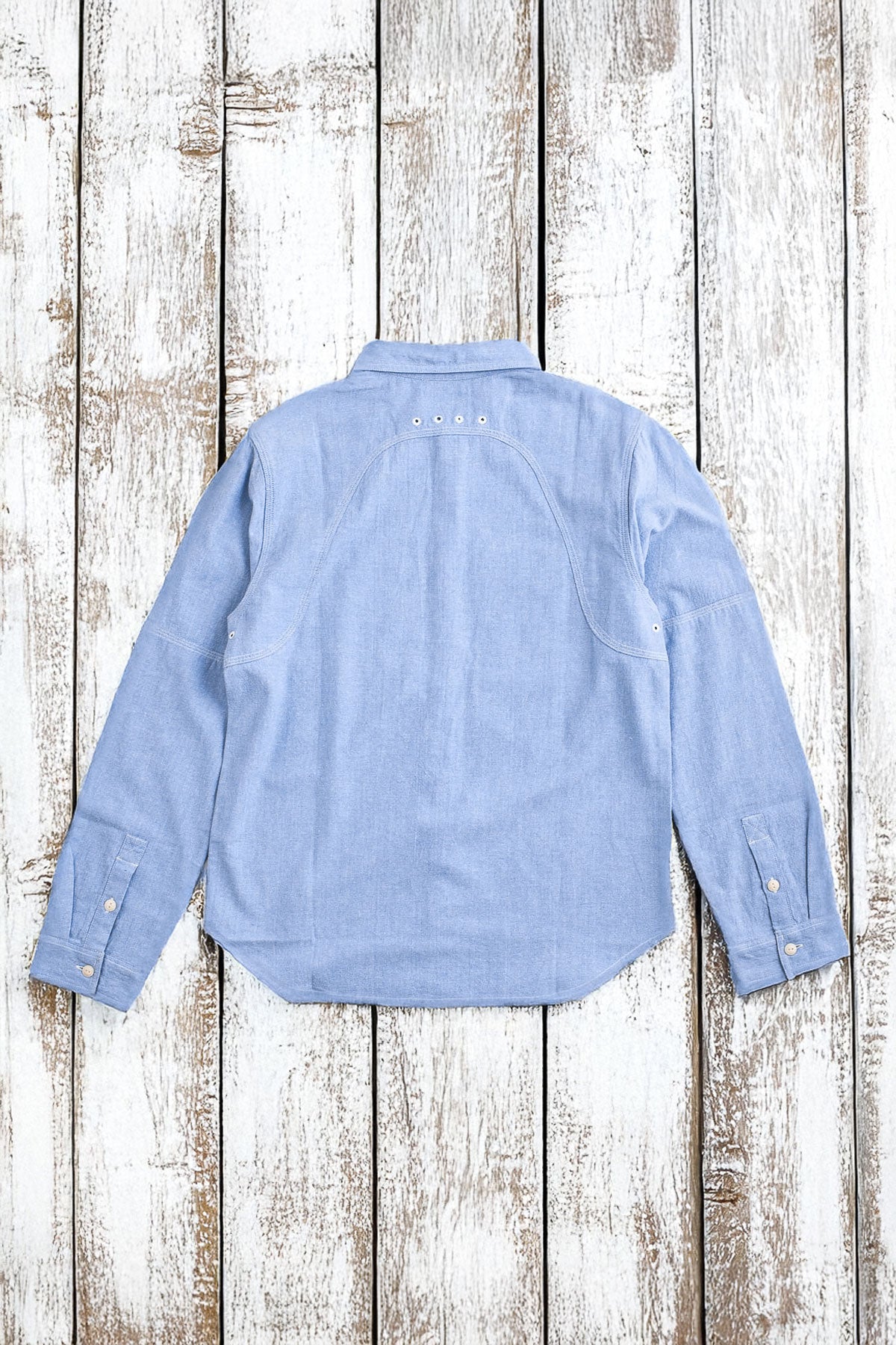 Dubbleware - Brockton Reinforced Chambray Work Shirt in Light Blue