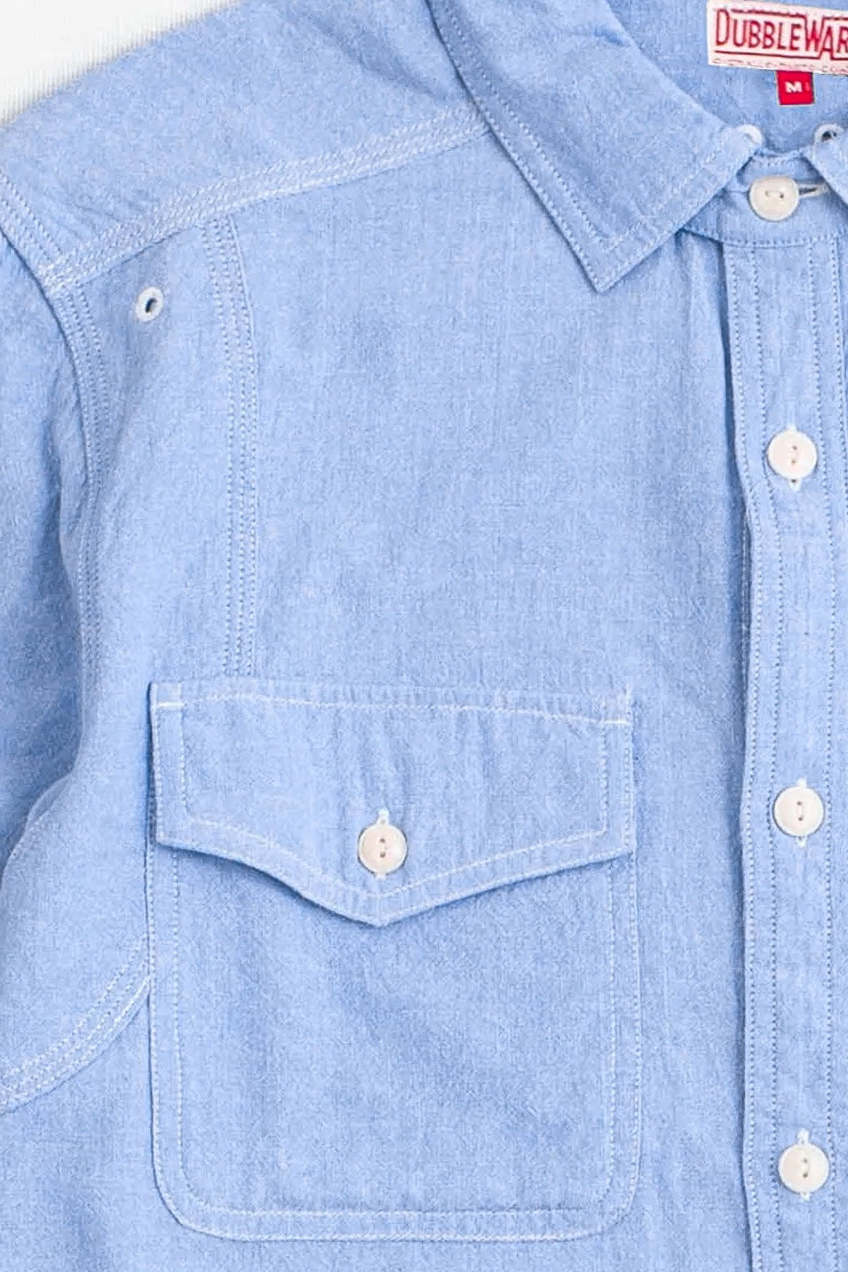 Dubbleware - Brockton Reinforced Chambray Work Shirt in Light Blue