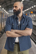 Dubbleware - Short Sleeve Workshirt - Denim Stripe