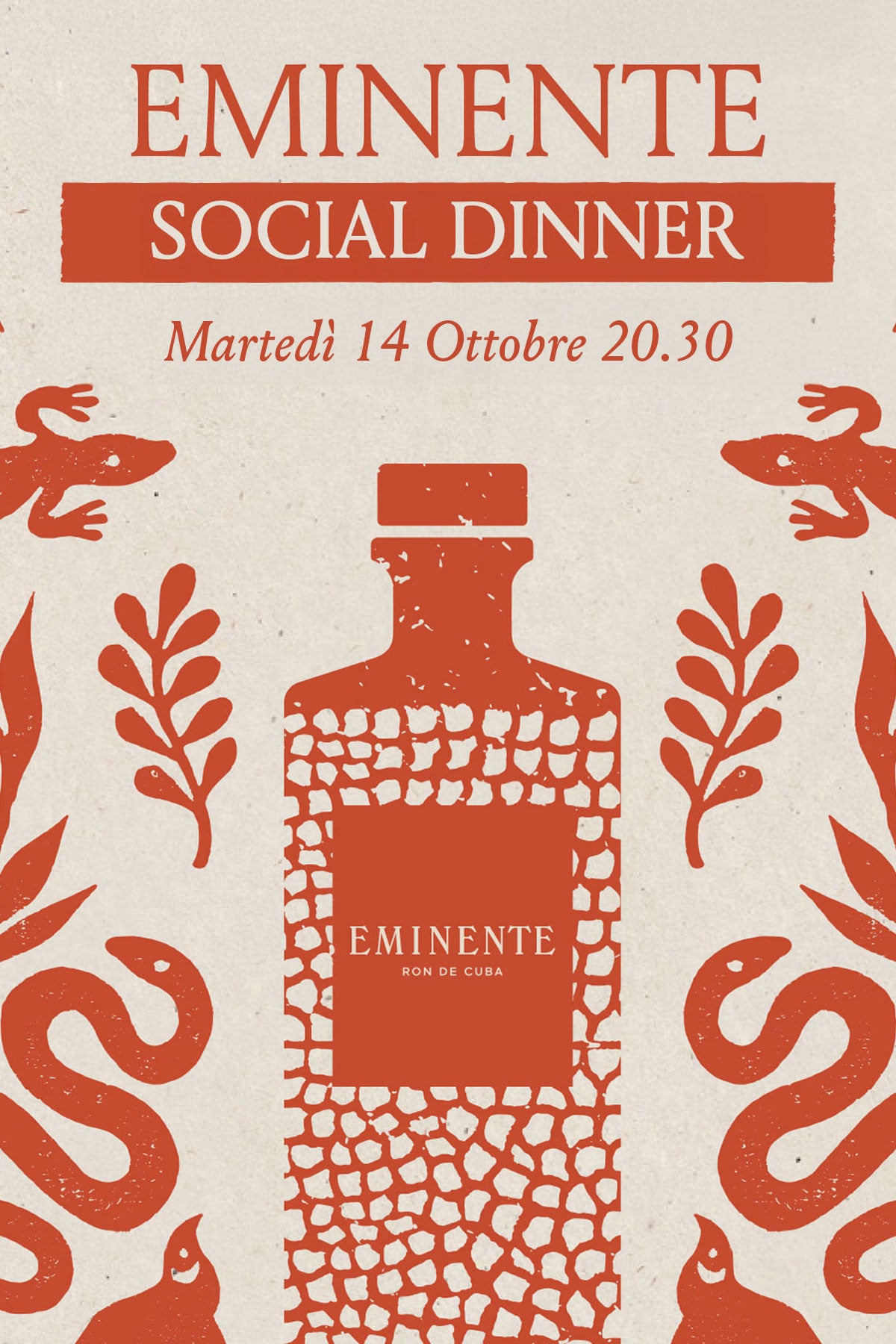 Eminente Social Dinner Vol. 05 - October 14 - 20.30