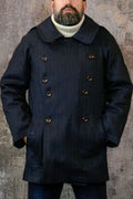 Fleurs de Bagne - Modèle M38  Indigo HBT Sashiko Kuroki canvas Coat with Removable Quilted Lining