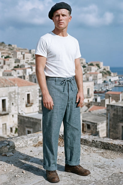 Fleurs de Bagne - Le Nervi Chambray Pants – The Rugged Society