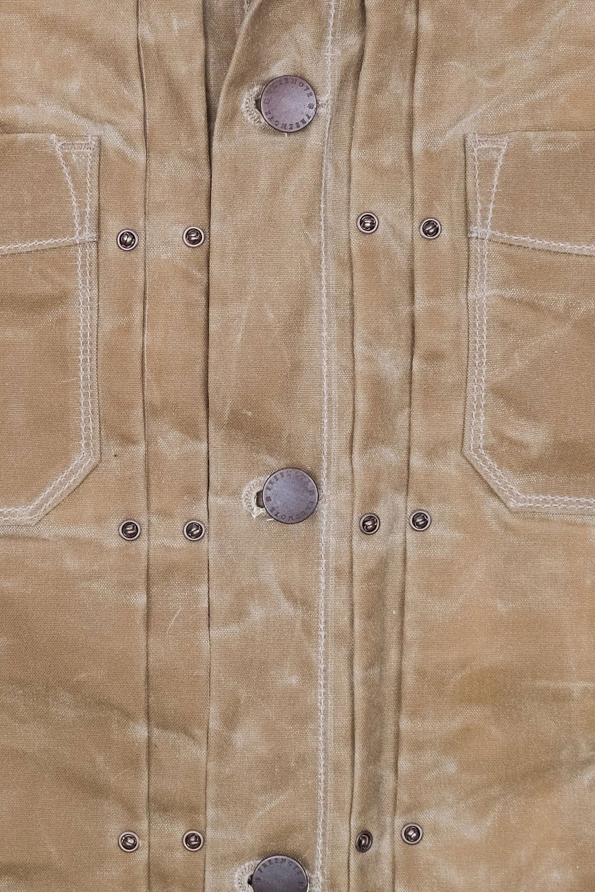 Freenote Cloth - Riders Jacket Waxed Canvas in Tumbleweed (red interior)