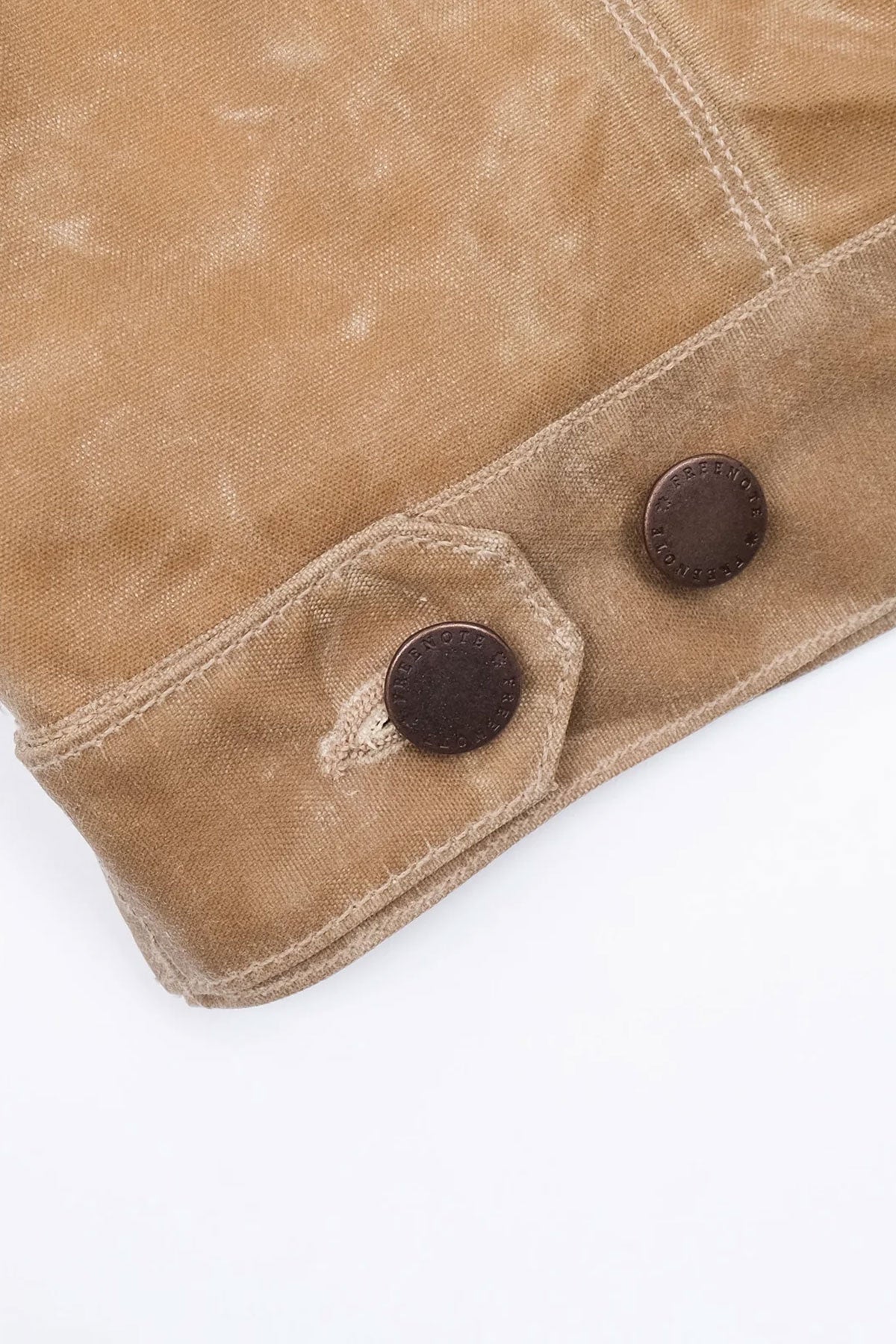 Freenote Cloth - Riders Jacket Waxed Canvas in Tumbleweed (red interior)