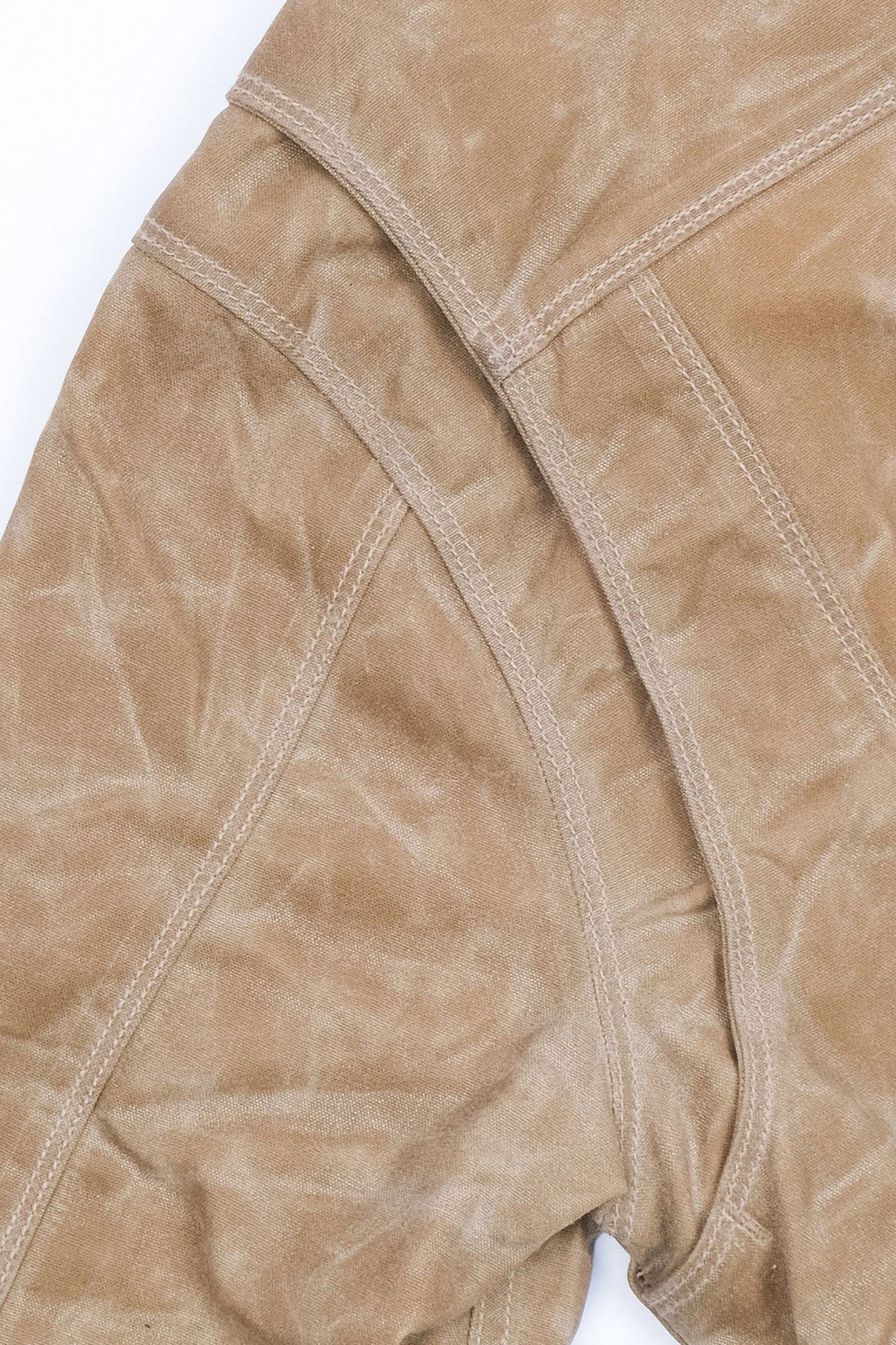 Freenote Cloth - Riders Jacket Waxed Canvas in Tumbleweed (red interior)