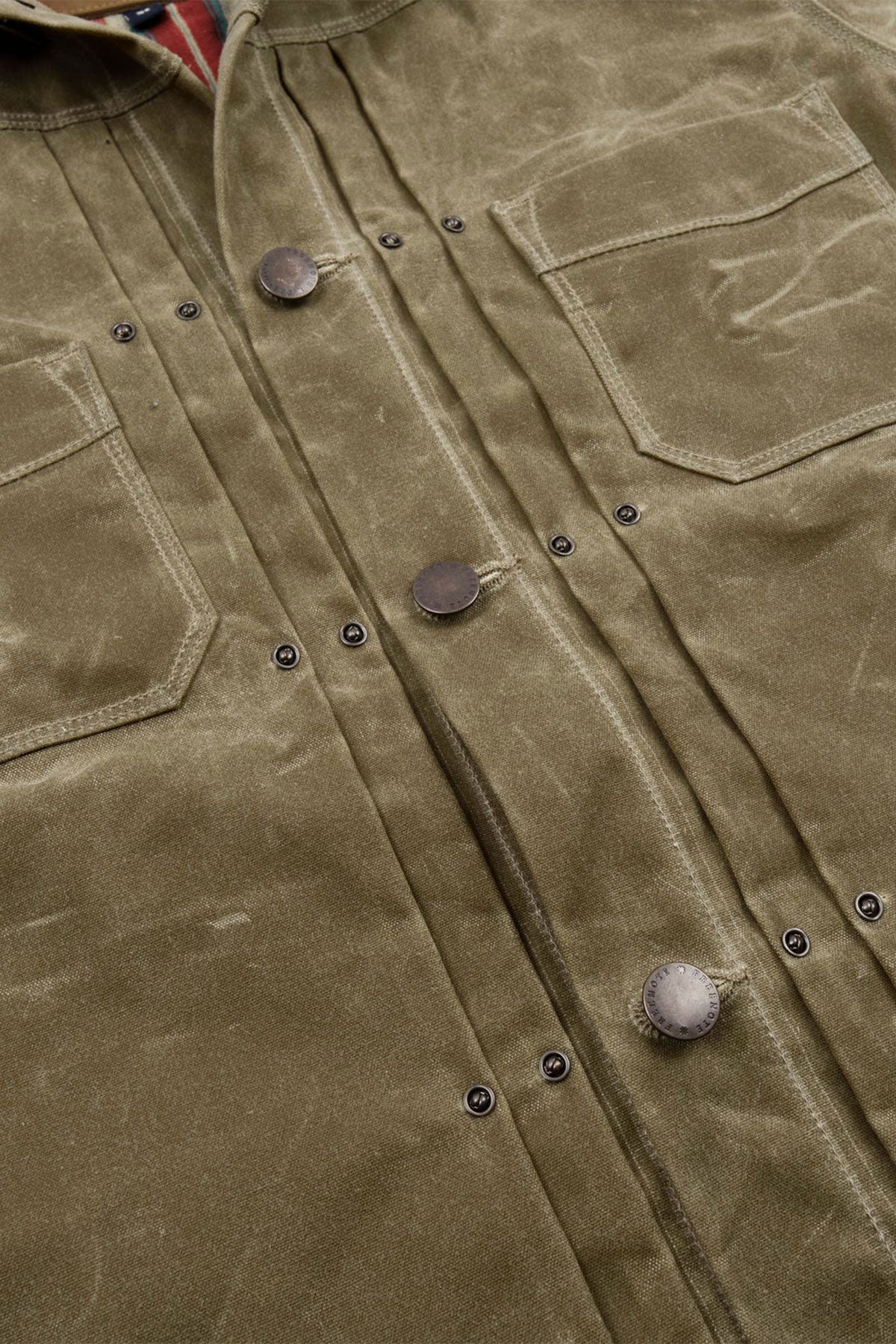Freenote Cloth - RJ-1 Riders Jacket Waxed Canvas in Tobacco (red inter ...