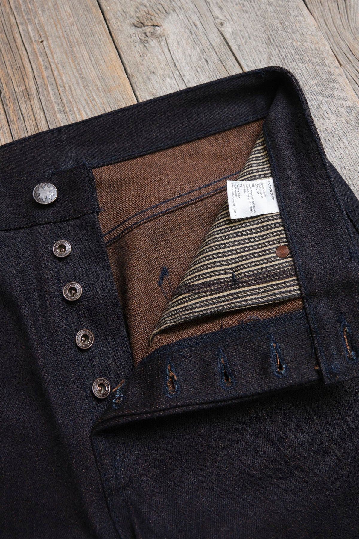 Freenote Cloth - Belford Straight 16 Ounce Dark Indigo Brown Denim