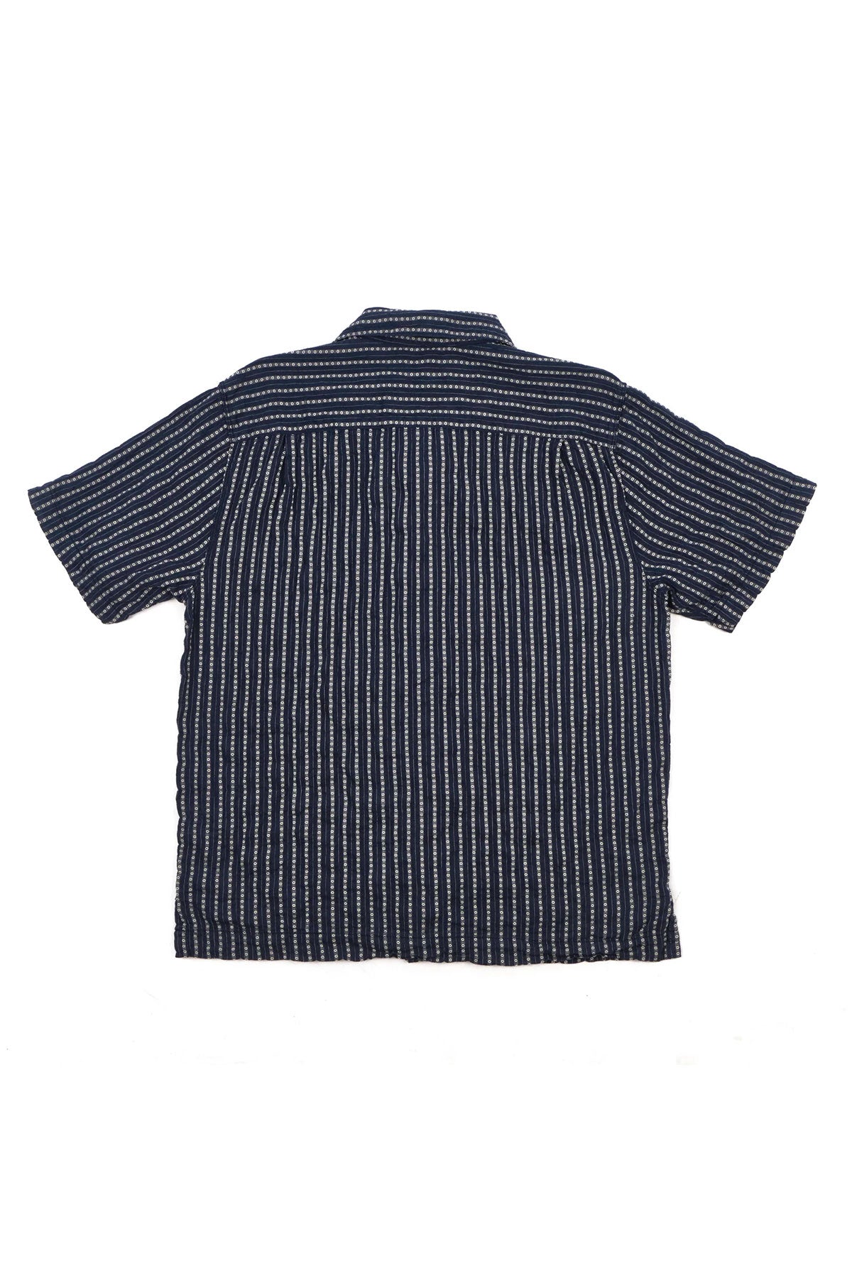 Freenote Cloth - Cayucos Jacquard Navy Short Sleeve Shirt – The