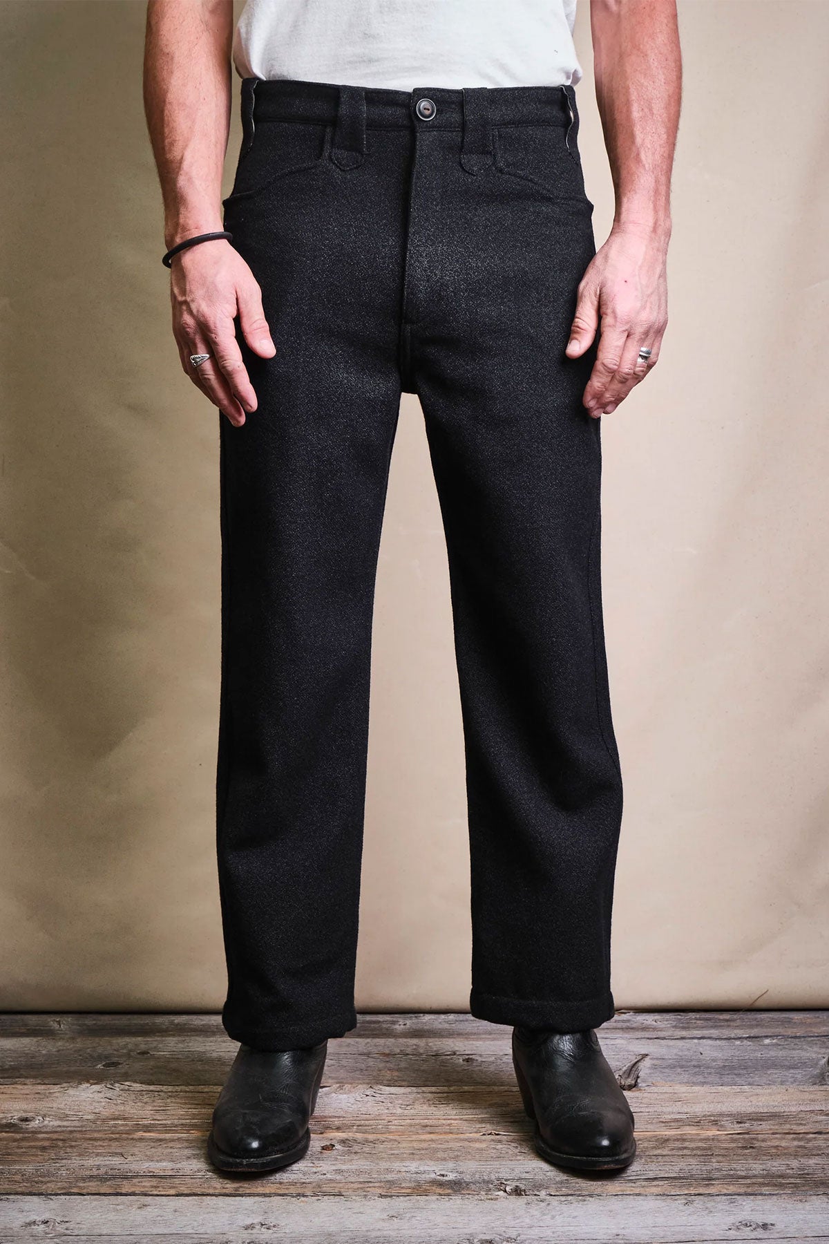 Freenote Cloth - Duster Pant Black Wool – The Rugged Society