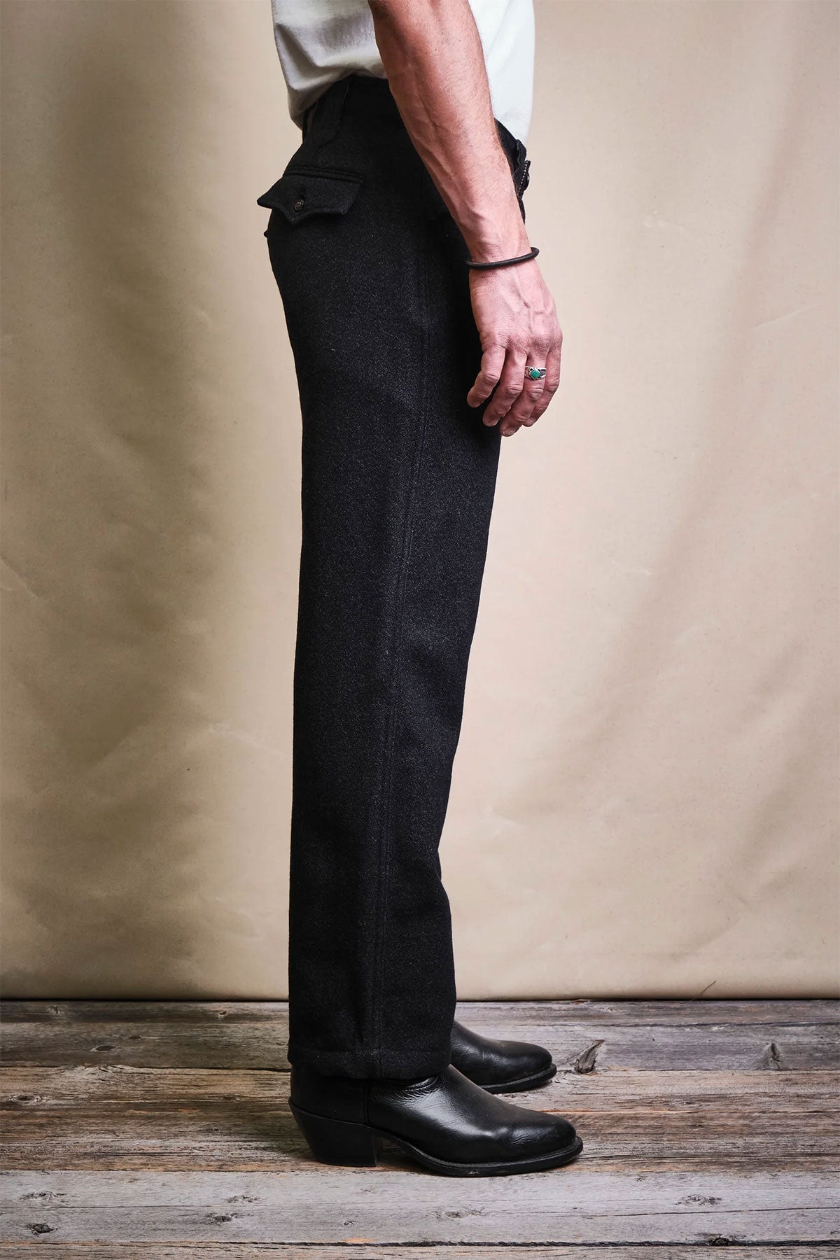 Freenote Cloth - Duster Pant Black Wool – The Rugged Society