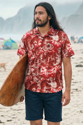 Freenote Cloth - Hawaiian Red Tiger Linen Shirt