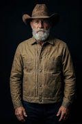 Freenote Cloth - RJ-1 Riders Jacket Waxed Canvas in Tobacco (red interior)