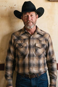 Freenote Cloth - Western Scout Brown Shadow Plaid Shirt