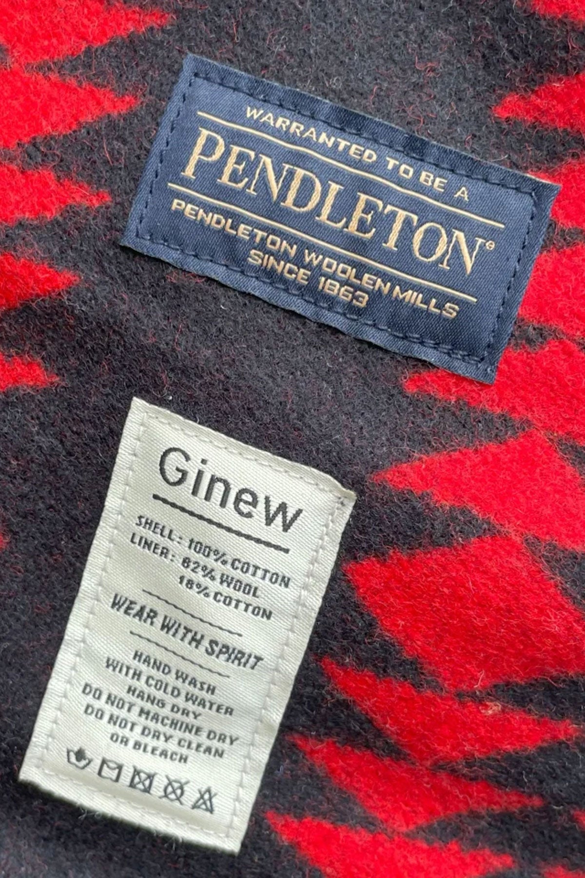 GINEW - Legends Rider Coat in Charcoal with Pendleton® Wool Walking Rock Lining