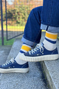 Heritage9.1 - Venice Beach  - Natural  - Yellow & Navy Stripes