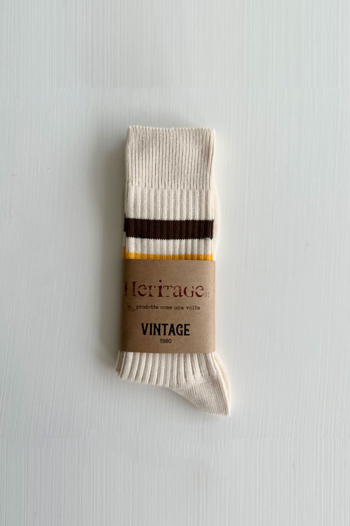 Heritage9.1 - Vintage 1980 - Natural w/ Cacao & Yellow Stripes
