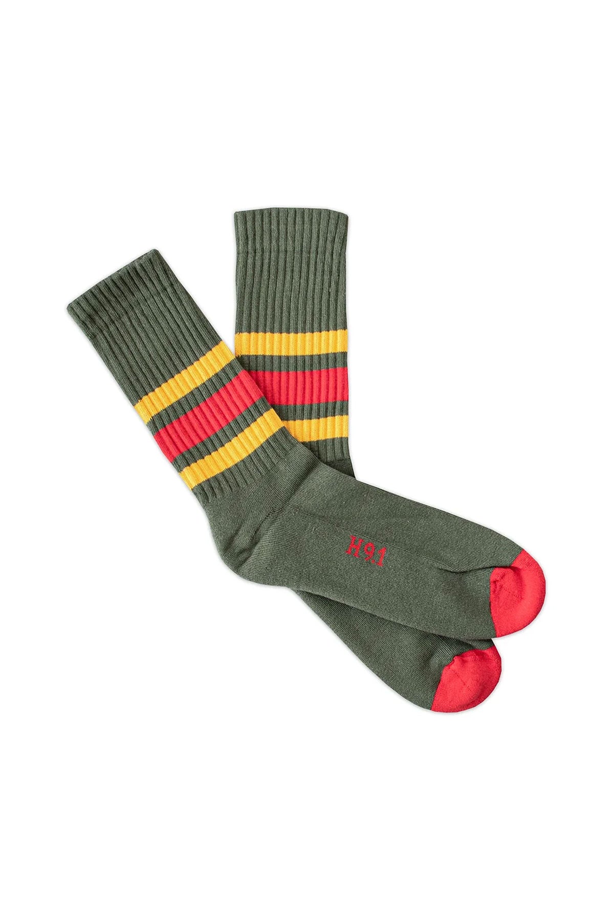 Heritage9.1 - Rucker - Military Green w/ Red & Yellow Stripes
