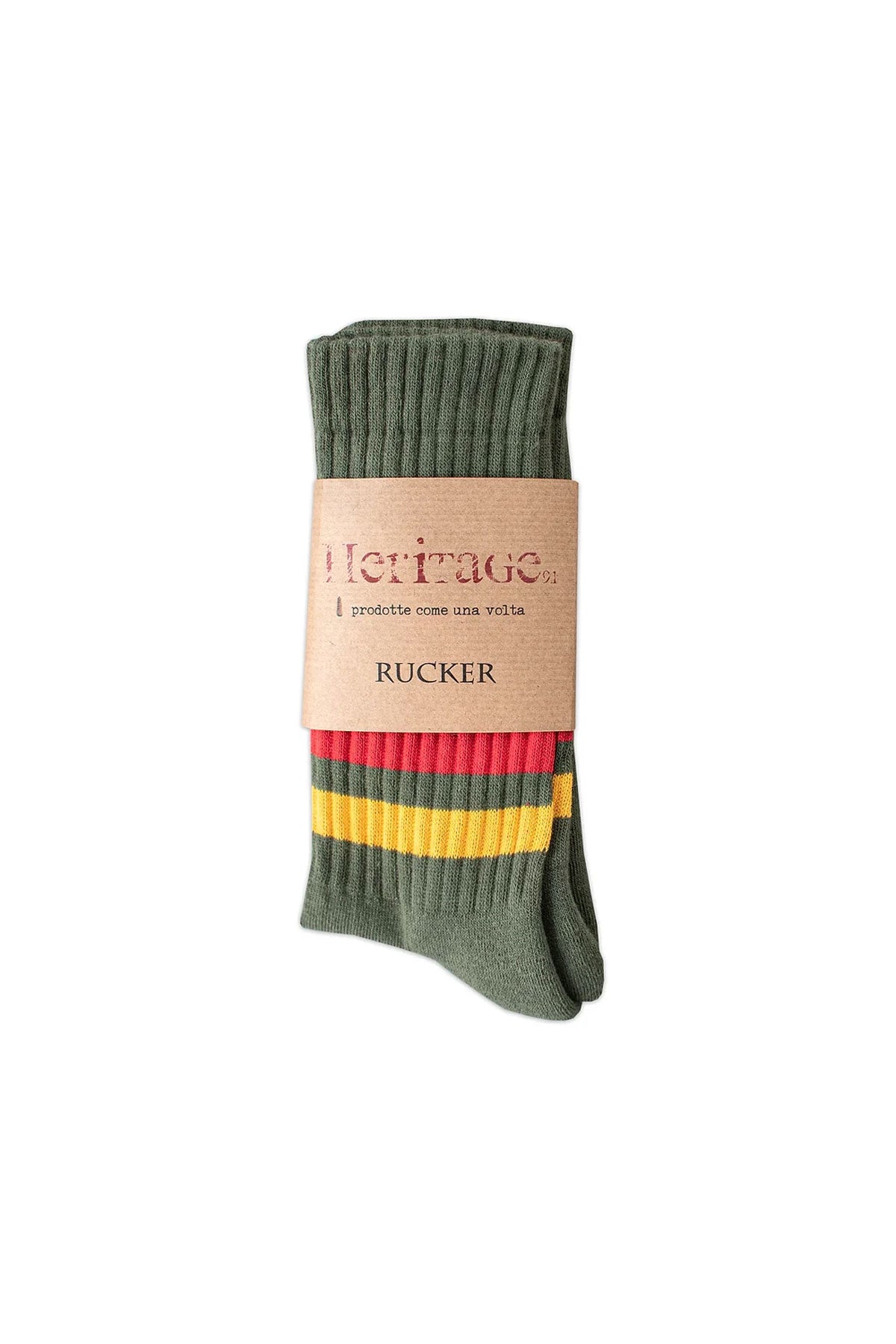 Heritage9.1 - Rucker - Military Green w/ Red & Yellow Stripes