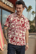 Hen's Teeth - HTM-S2 Light Canvas Short Sleeve Shirt with botanical print