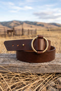 Jean Dessel - Ring Buckle Leather belt in brown (4cm)