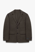 Knickerbocker - Lane Twill Cotton & Linen Suit Jacket in Black Olive